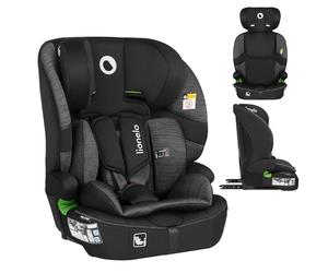 LIONELO Car Seat BILLY FIX I-SIZE Universal fit with ISOFIX or/& Seat Belt Installation for baby 12 months - 12 years old Group 1/2/3, 76 to 150 cm, Side Impact Protection, 10-Step Headrest Adjustment