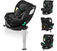 LIONELO Car Seat BRAAM i-Size for Newborns and Kids 0-36 kg 0-12 Years Old ISOFIX 360° Swivel, Latest i-Size Standard, Forward & Rearward Facing 14 Levels of Adjustment, Side Protection (Black)