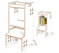LIONELO Cass 2-in-1 Toddler Learning Tower and Bookshelf