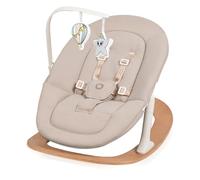 Lionelo Celia Rocker Baby Bouncer, Baby Rocker with Wooden Base, 2 Position Recline, Secure 5 Point Harness, Machine Washable Cover, Toy Bar with Toys, High Seat Compatible with Celia Highchair Frame