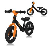 lionelo Children’s Balance Bike TONI from 18 months up to 30 kg, 25 cm PU Rubber Wheels, Footrest, Basket, Adjustable Seat and Handlebars, Non-slip Grip, Lightweight 2.3 kg, Bell