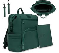 lionelo Cube Changing bag Backpack with 12 pockets, including a Thermal pocket and changing mat, Conveniently Attach to Pushchair with Straps, Lightweight, Multifunctional, Waterproof