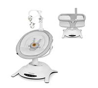 Lionelo Electric Baby Bouncer & Crib Bella Set 2in1 for Newborns, 360° Rotation, 6 Rocking Movements, 12 Melodies, Remote Control, Safety Belts, T2 Foam Mattress, 3-Toy Bar, Motion Detection, Harness