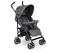 Lionelo ELIA Lightweight Stroller from 6 Months to 3 Years, Compact & Foldable Travel Pushchair with XXL Sunshade, 5-Point Safety Harness, Shock-Absorbent Wheels & Large Shopping Basket