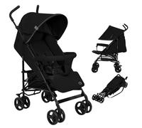 Lionelo ELIA Lightweight Stroller Pushchair, Compact Fold with Carry Handle, 4-Position Reclining Seat, Extendable UV Canopy, Large Basket, Front Wheel Lock, 5-Point Harness, from 6 Months to 15 kg