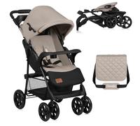 LIONELO Lightweight & Robust Stroller EMMA for 6-36 Months toddlers, Quick & Compact Fold, Lie-Flat Position, Pushchair Buggy with 5-Point Harness, Parent Bag, XXL Canopy, Shock-Absorbing Wheels, Tray