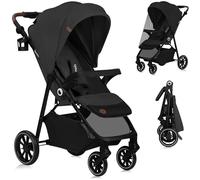 LIONELO Emma One Buggy up to 22 kg from 6 m to 4 Years Swivelling 360 Wheels Full Suspension Foldable One-Handed Adjustable Backrest and Footrest XXL Hood UPF50+