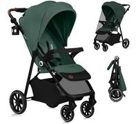 Lionelo Emma One Lightweight Stroller, 6 Months-4 Years (up to 22 kg), One-Hand Fold, 360° Swivel Wheels & Full Suspension, Reclines Flat, XXL UPF50+ Canopy, 5-Point Harness, Cup Holder & Mosquito Net