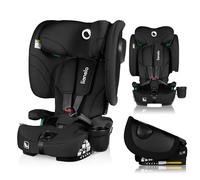 LIONELO Foldable Car Seat Nelly I-Size with ISOFIX for Children Approx. 76-150cm, Forward & Backward Facing TT Strap Side Protection, Adjustable Headrest & Backrest (Black, 50 x 45 x 58 cm)