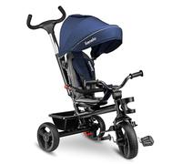 LIONELO Haari 2in1 Kids Tricycle Stroller for Toddlers 1-5 Years Up to 25kg Parent Steering Control Swivel seat Three Wheeler Bike Harness Canopy Basket Cup Holder Robust Frame Durable Wheels