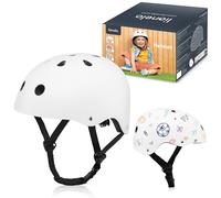 Lionelo Helmet Explorer Adjustable Certified Kids' Safety Helmet Size S(50-56cm) Impact-Absorbing & Ventilated Designed for Creative Chalk & Marker Customization, Cycling & Outdoor Adventures (White)