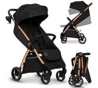 Lionelo Ingrid Lightweight & Compact Stroller from 6 Months to 22kg, Auto-Folding Pushchair with Reclining Seat, Full Suspension, 360° Swivel EVA Wheels, XXL Canopy, Travel Buggy with Large Basket