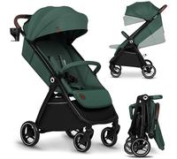 Lionelo Ingrid Lightweight & Compact Stroller from 6 Months to 22kg, Auto-Folding Pushchair with Reclining Seat, Full Suspension, 360° Swivel EVA Wheels, XXL Canopy, Travel Buggy with Large Basket