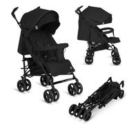 Lionelo IRMA Compact Pushchair, Lightweight Foldable Travel Stroller with Multi-Position Reclining Seat & Adjustable Footrest, 5-Point Harness, One-Foot Rear Brake, Large Basket, For Babies up to 15kg
