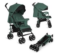 Lionelo IRMA Compact Pushchair, Lightweight Foldable Travel Stroller with Multi-Position Reclining Seat & Adjustable Footrest, 5-Point Harness, One-Foot Rear Brake, Large Basket, For Babies up to 15kg
