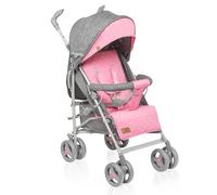 Lionelo IRMA Lightweight & Foldable Stroller Pushchair up to 15 kg (approx. 3 years) with Lie-Flat Function, 5-Point Harness, Large 6-inch Wheels, Mosquito Net, Large Basket and Hood, Rotating Handles