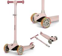 Lionelo Jessy Kids' Scooter for Ages 3+ up to 50kg LED-Illuminated wheels Secure anti-slip deck Durable Brake System 4-Stage Adjustable height Lightweight 2.3kg Great gift for girl & boy