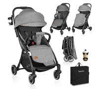 Lionelo Julie ONE Lightweight Baby Stroller, Compact Foldable Pushchair for Newborns to 22kg, Adjustable Recline & Footrest, Ventilated Backrest, Extended Canopy, Footmuff, Mosquito Net & Travel Bag