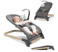 Lionelo June Baby Bouncer for Newborn up to 9 kg Comfy Chair with Natural Soothing Motion, Ergonomic Back Support, 3-Point Safety Harness, Soft Breathable Fabric, Lightweight & Foldable, Toy bar