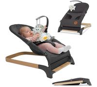 Lionelo June Baby Rocker for Newborns up to 9kg with Natural Soothing Motion, Ergonomic Back Support, 3-Point Safety Harness, Soft Breathable Fabric, Lightweight & Foldable Removable Toy Bar with Toys