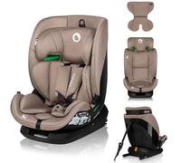 LIONELO Lavender I-Size Car Seat 76-150cm with ISOFIX & Top Tether Installation Enhanced Safety with Steel Reinforced Frame, Adjustable Headrest, Reclinable, Ventilated, Washable (Latte, I-Size)