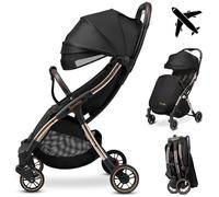 LIONELO Lightweight Baby Stroller Julie ONE for Newborns to 4 Years (22kg) Compact & Foldable Pushchair with Lying Position, Adjustable & Ventilated backrest, Extended Canopy, Footmuff, Mosquito Net