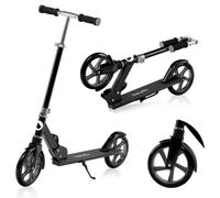 LIONELO Luca Foldable Scooter for Children and Adults up to 100 kg | Lightweight 4 kg Frame, ShockResist Suspension, Adjustable Handlebar, 200 mm Wheels, Non-Slip Deck and Rear Brake