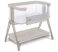 lionelo Luna 2in1 Bedside Crib for babies from Birth to 9kg with Adjustable Height & Incline 4 Lockable Wheels Portable Baby Co-Sleeper Breathable Mesh Washable Mattress & Cover Basket