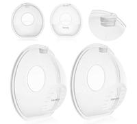 Lionelo Milky Simple - Milk Collector, 2 × 60 ml, BPA-Free Silicone & Polypropylene, Discreet, Leak-Proof, Easy to Clean & Sterilise, Hands-Free Breast Milk Catcher