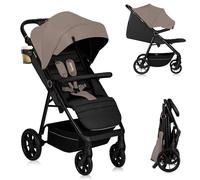 Lionelo MIRA Compact Lightweight Pushchair from 6-48 Months, Stroller with Lie-Flat Seat, All-Terrain Wheels, Double Suspension, XXL Waterproof Canopy, Magnetic 5-Point Buckle, Adjustable Handlebar
