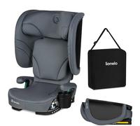 LIONELO Orin i-Size High-Back Booster Seat 100-150 cm with ISOFIX | Seat Belt Option, Lightweight Fold, 14-Position Headrest, 4 Recline Positions, Washable Cover and Carry Bag
