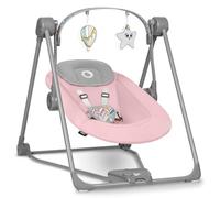 LIONELO Baby Rocker OTTO from Birth, with Nature Sounds, Timer, 5 Levels Speed Electric Swing, Bouncer for Newborns & Infants, Soft Cushion, 5-Point Harness, Compact Fold, Portable, Cord & Batteries