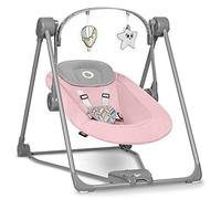 Lionelo Otto Baby Rocker for Newborns & Infants up to 9kg with Nature Sounds, Timer, 5-Speed Electric Swing, Adjustable Toy Bar, Soft Cushion, 5-Point Harness, Compact Fold