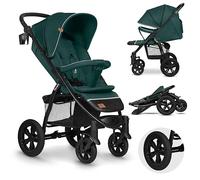 LIONELO Pushchair from Birth up to 22 kg Annet Tour Light & Foldable Stroller with Reclining backrest to a Lying Position, EVA Foam Wheels, Mosquito Net, Footblanket, Drink Holder, Basket, XXL Hood