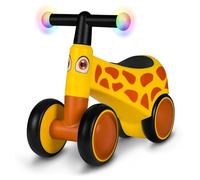 LIONELO SAMMY Balance Bike for 1 to 3 Years, Toddler Walker with 4 Wheels Up to 25 kg, Non-slip Handles with Lights, 3 Design Choices, Ergonomic Saddle, Suitable for Both Girls and Boys, Great Gift