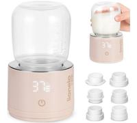 Lionelo Thermup Swift Mobile Bottle Warmer for Babies on The Go Wireless 5000 mAh Battery, 90 ml in 3 Min at 37°C, USB-C, Touch Display, 4 Levels 37-50°C, Keep Warm up to 6 Hours, BPA-Free