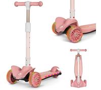 LIONELO TIMMY Scooter for kids ages 3,4,5...Up to 30kg with LED Light-up Wheels & Platform, Lightweight 3 kg Three wheel kids scooter with Height Adjustment 64-76 cm, Non-Slip Platform, kids scooter