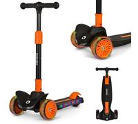 LIONELO TIMMY Scooter for kids ages 3,4,5...Up to 30kg with LED Light-up Wheels & Platform, Lightweight 3 kg Three wheel kids scooter with Height Adjustment 64-76 cm, Non-Slip Platform, kids scooter