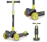 LIONELO Timmy Balance Scooter for Children from 3 Years up to 50 kg, Three-Wheel Children's Scooter with Height Adjustment, Non-Slip Platform, Brake, Wheels and LED Platform