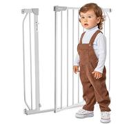 Lionelo Truus Slim LED, Two-Way Opening Baby Safety Gate with Integrated LED Light, Drill-Free Easy Installation, Anti-Trip Design, Adjustable Width 75-105 cm, Night-Time Visibility with Smart LED