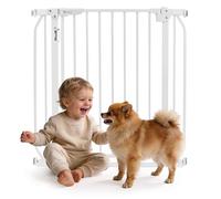 Lionelo Truus Slim LED, Two-Way Opening Baby Safety Gate with Integrated LED Light, Drill-Free Easy Installation, Anti-Trip Design, Adjustable width 75-105 cm, Night-Time Visibility with Smart LED