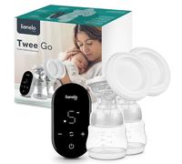 LIONELO TWEE GO Electric Double Breast Pump with Two Phase Pumping Technology, Portable and Compact, 9 Suction Levels, 5 Massage Levels, Extremely Quiet Operation