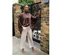 Lioness by TF Brown Satin Tunic - Long - XL