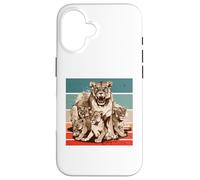 Lioness cubs maternal strength protective roar family unity Case for iPhone 16