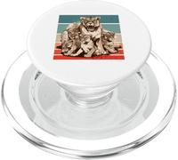 Lioness cubs maternal strength protective roar family unity PopSockets PopGrip for MagSafe