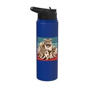 Lioness Cubs Maternal Strength Protective Roar Family Unity Stainless Steel Insulated Water Bottle
