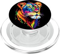 Lioness Lion Young Wild Lionesses Lion Mom Little Cute Lions PopSockets PopGrip for MagSafe