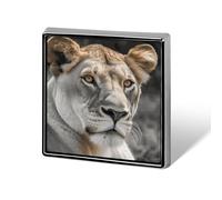 Lioness Suit Lapel Pin Fashion Lapel Pins for Men Women for Backpacks Funny Hat Brooch Pin Personalized Bag Lapels Badge Metal Novelty Buttons & Pins (Square)