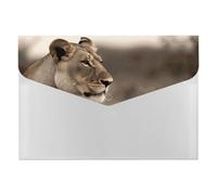 Lioness with Cub File Folder 6-Pocket, Waterproof Accordion File Organizer with Snap Closure, Expanding Document Holder for Office, Home
