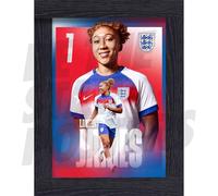 Lionesses James 25/26 Action Poster Framed A3